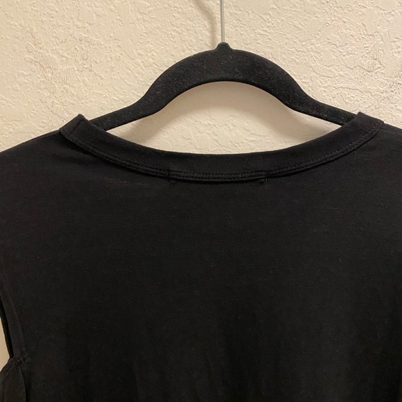 Pam & Gela Black Mock Choker Cold Shoulder Top - Picture 8 of 10